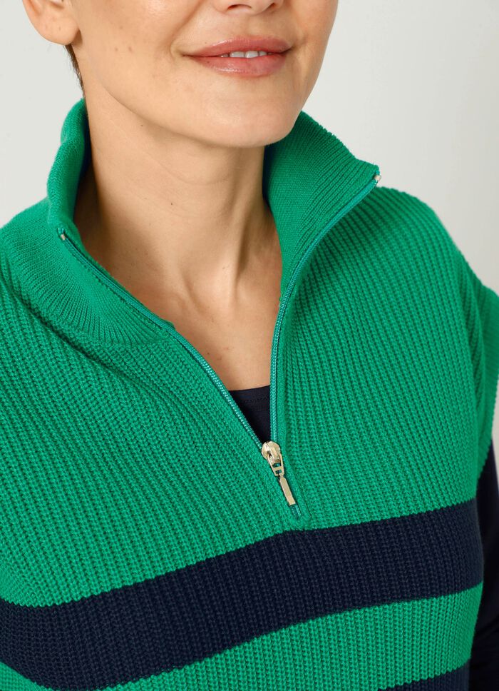 Sweatervest in pareltand 