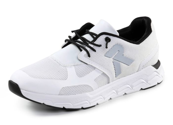 Rieker sneaker gemaakt van gedeeltelijk gecoat mesh-materiaal WIT