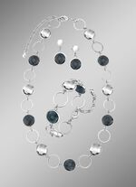 Sieradenset, 3-delig, met kristalstenen 