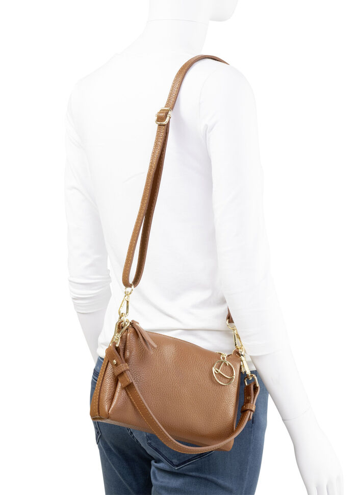 Laurina, mini tas, dames, met afneembare, verstelbare schouderband COGNAC