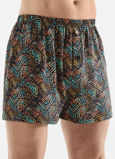 Drie-pack boxershorts met knoopsluiting 