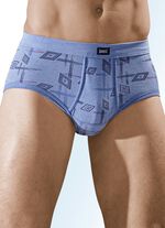 Vijfdelige set boxershorts van fijn geribd katoen met opening 