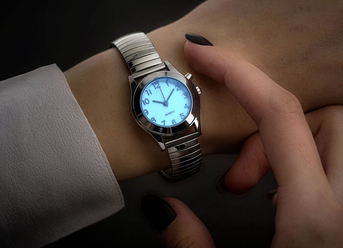 Horloge met stretchband 