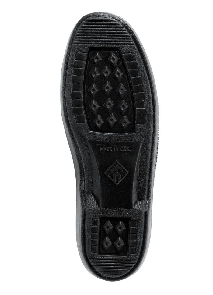 Slippers van elastisch gebreid materiaal met vetersluiting 