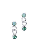 Oorknopjes met groene kristallen 