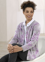 Vest met decoratieve knopen GRAU-BEERE-ROSA