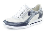 Waldläufer sneakers van een fijne leermix JEANS-NATURWEISS