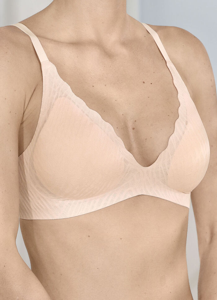 sloggi ZERO Feel push-up bh met elastische kant Delicate Abrikoos