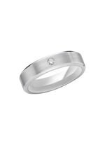 Gematteerde trouwring in zilver 925/- fijn 