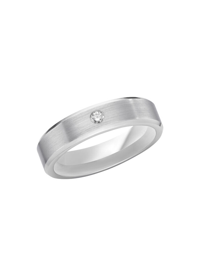 Gematteerde trouwring in zilver 925/- fijn 