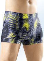 Schwab zwembroek in hogere rechthoekige vorm met multicolor print 