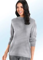 Trui met scheerwol ZILVERGRIJS