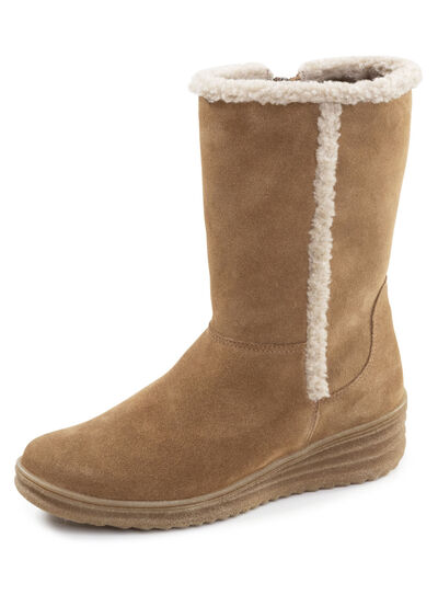 ELENA EDEN, gevoerde dameslaarzen, winterschoenen, breedte H, met lamsvacht 