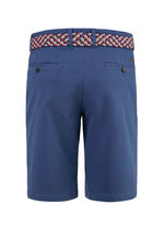 Casual &quot;Redpoint&quot; Bermuda met stoffen riem in 3 kleuren DUNKELBLAU