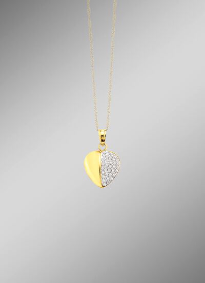 Harthanger in tweekleurig met kristallen 