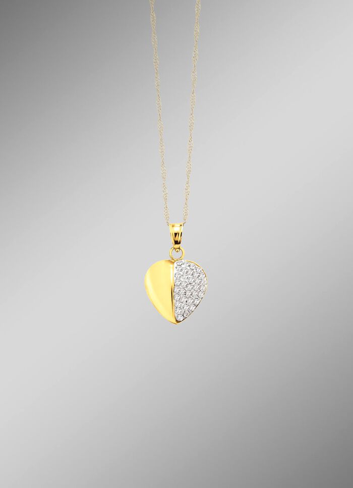 Harthanger in tweekleurig met kristallen 