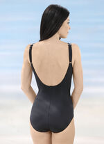 Sunflair badpak met geplaatst printdesign en half korset 