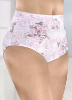Set van vier slips met een mooie rozenprint 