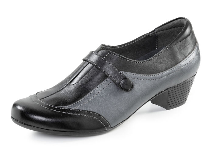 ELENA EDEN, elegante dames trotteur, breedte G, met uitneembaar voetbed SCHWARZ-ALTSILBER