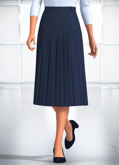 Rok met plooien rondom 