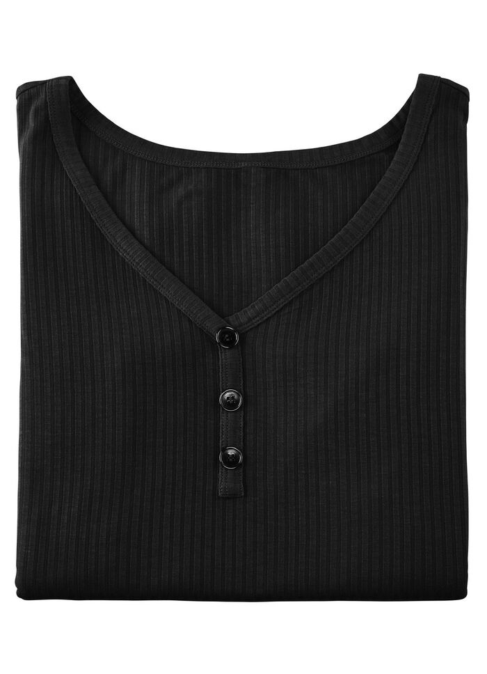 Laurina tanktop met decoratieve knoopsluiting 