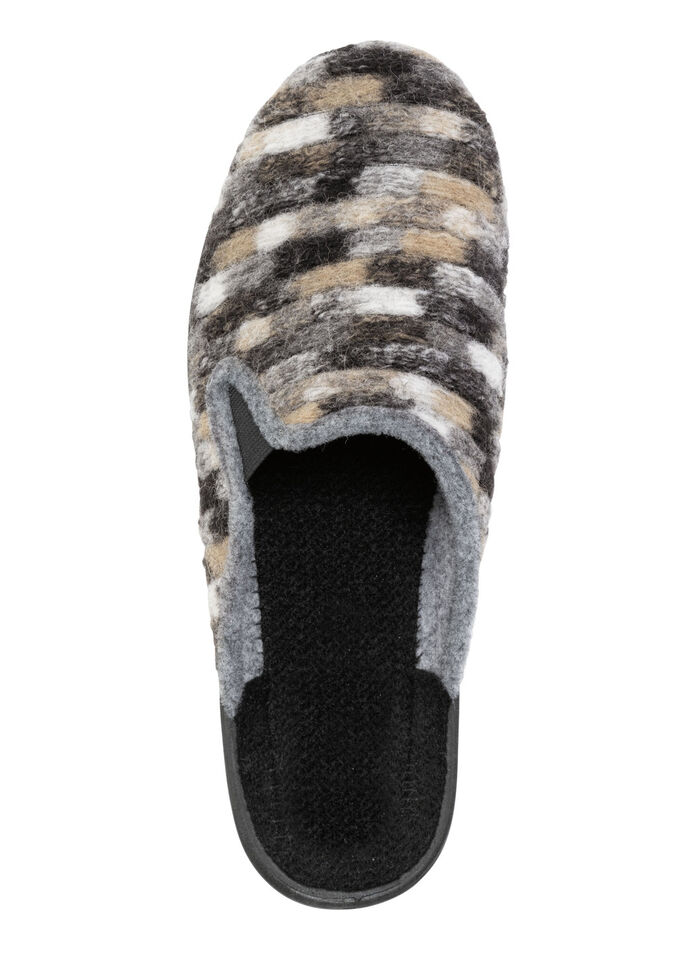 Slippers gemaakt van textielmateriaal met een patroon GRAU-MULTICOLOR