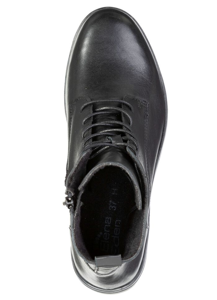 ELENA EDEN, comfortabele dames enkellaarsjes, winterschoenen, breedte H, met uitneembaar voetbed ZWART