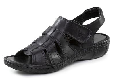 ELENA EDEN sandaal gemaakt van nappaleer met een subtiele gekreukelde structuur 