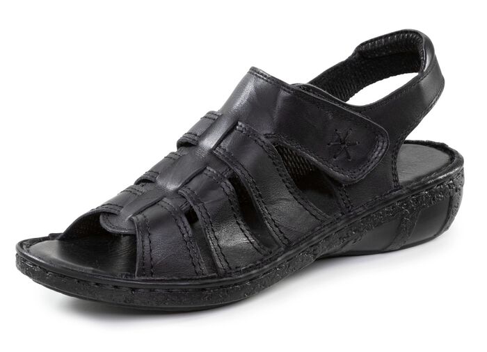 ELENA EDEN sandaal gemaakt van nappaleer met een subtiele gekreukelde structuur 