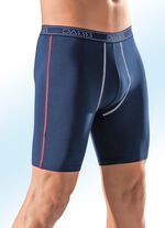 Vier lange broeken, effen met contrasterende naden 