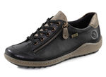 Remonte, comfortabele damessneakers, breedte G, met uitneembaar voetbed SCHWARZ-BRAUN