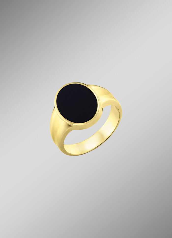 Mannelijke herenring met onyx 