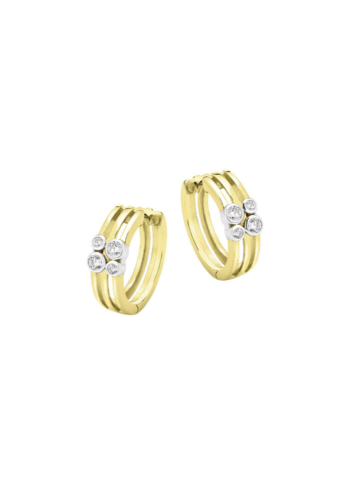 Elegante creolen met synthetische zirkonia 