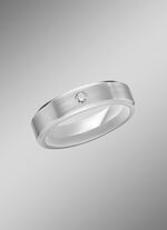 Gematteerde trouwring in zilver 925/- fijn 