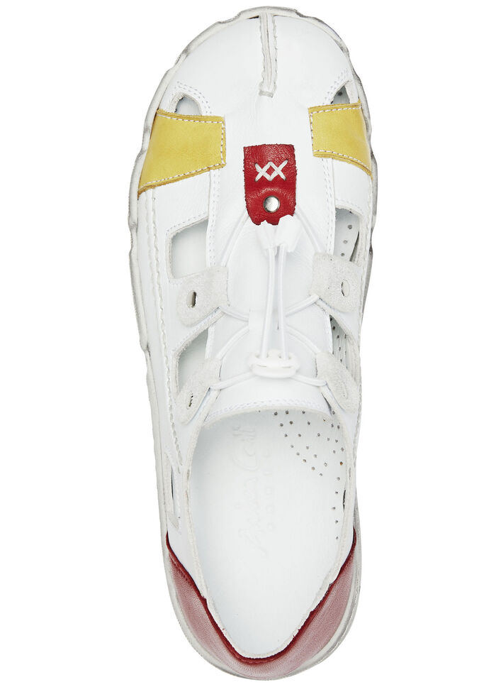 Andrea Conti pantoffels van nappaleer WIT-MULTICOLOR