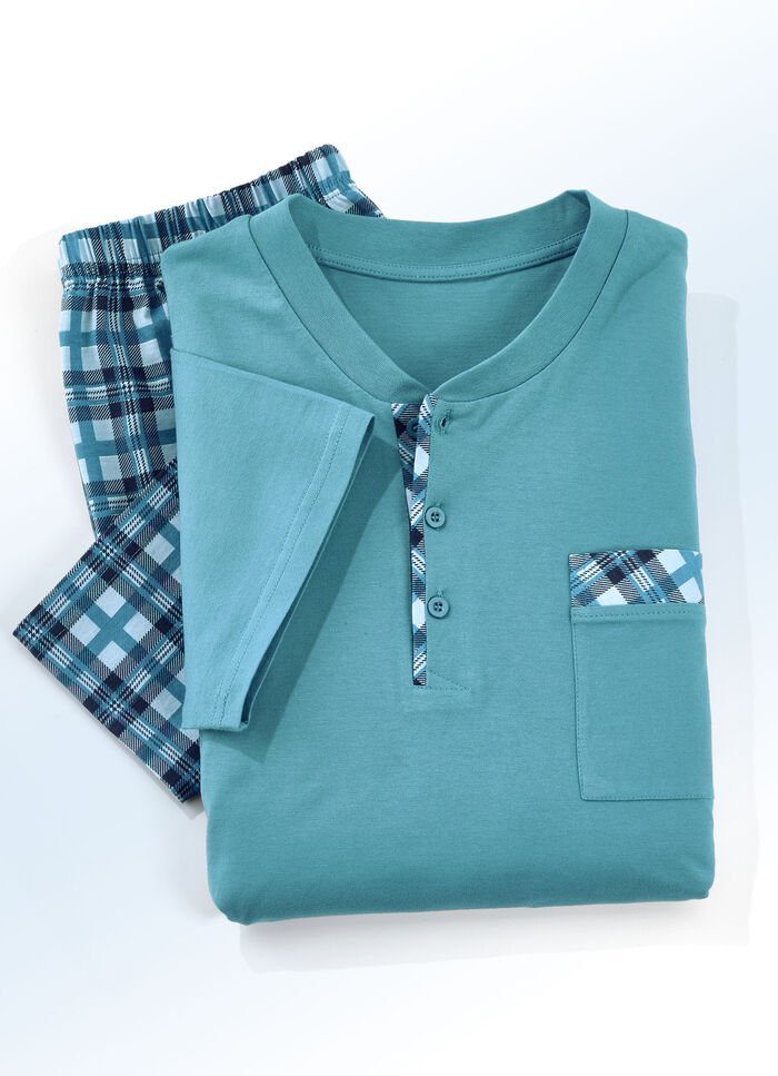 Two-pack shorty's met knoopsluiting en borstzak 
