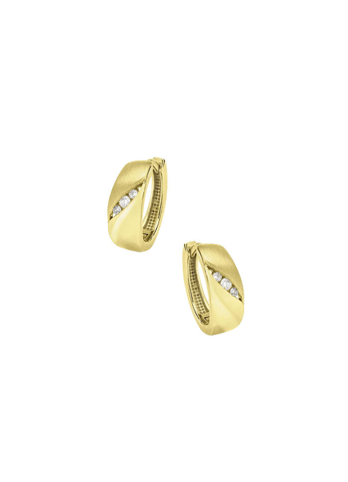 Prachtige creolen met 6 diamanten 