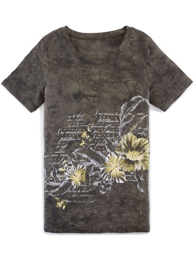 Shirt in actuele batiklook in 2 kleuren 