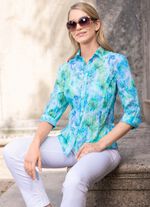 Blouse met overhemdkraag 