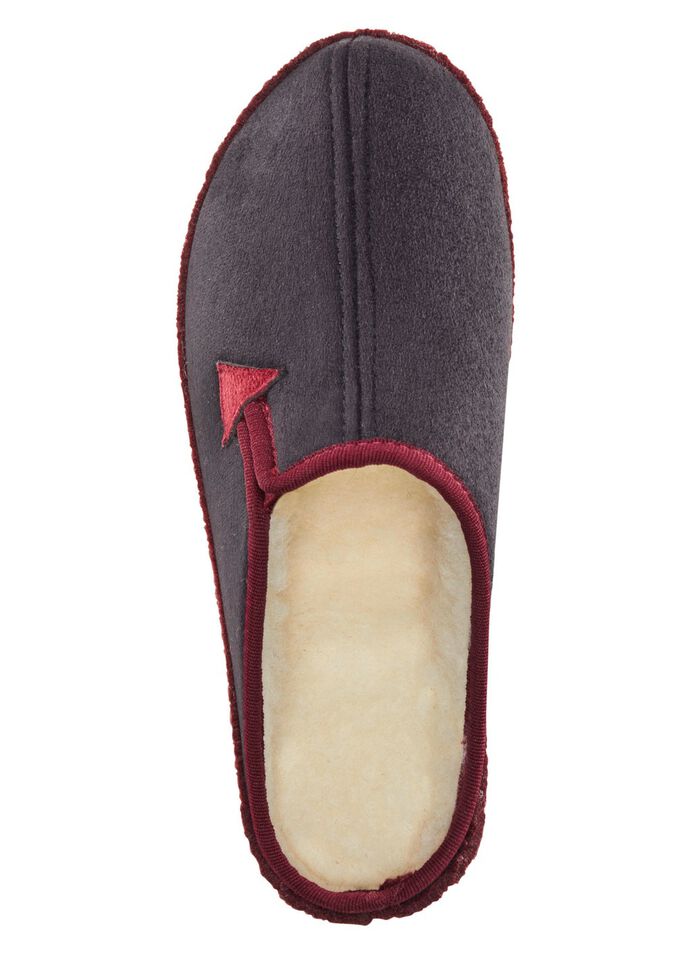 Ademende damespantoffels met elastische band ZWART-BORDEAUX