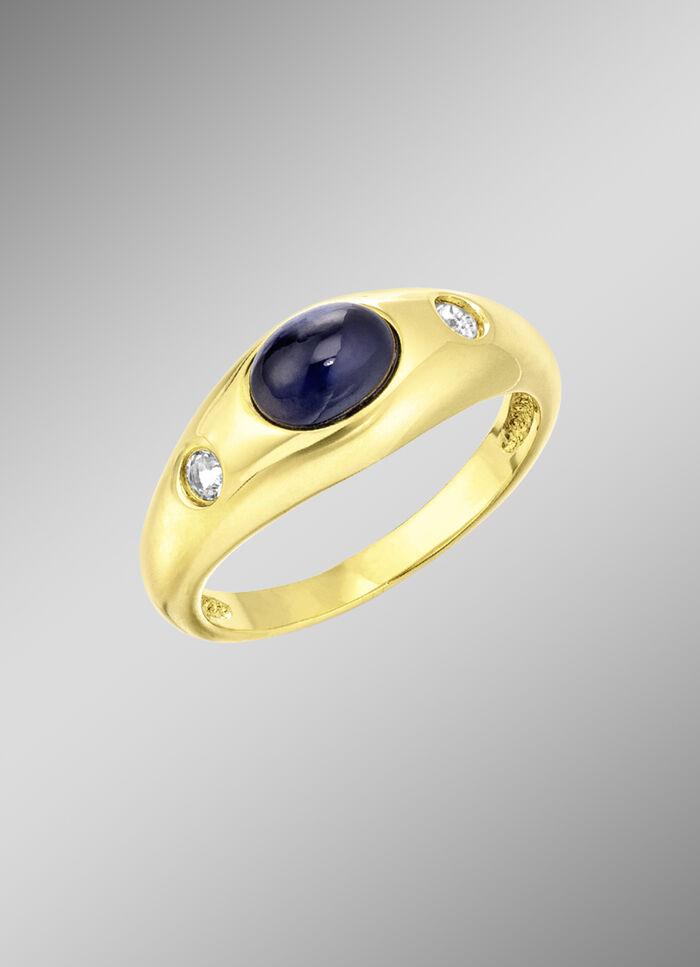 Elegante damesring met saffier 