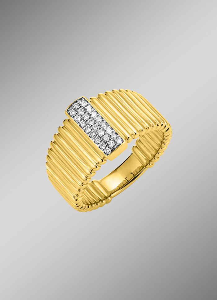 Prachtige diamanten damesring met 24 diamanten 