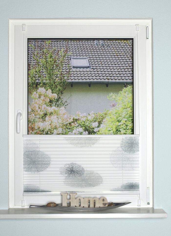 Plissee-rolgordijnen zonder boren en schroeven GRIJS-STEENGRIJS