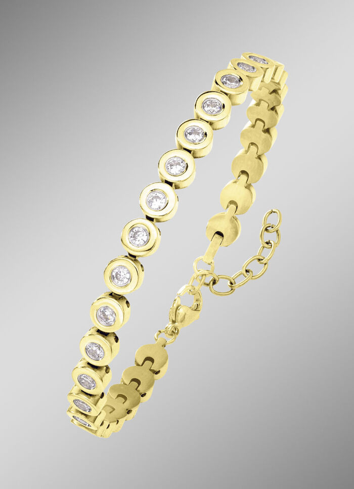 Titanium armband met synthetische zirkonia 