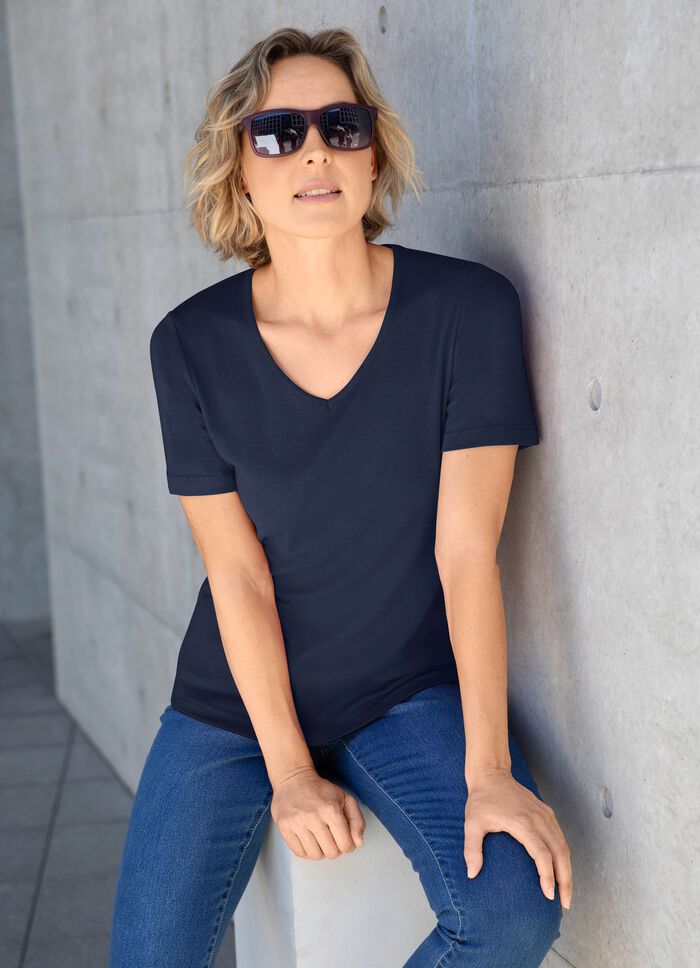 Comfortabel shirt in 10 kleuren MARINE