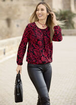 Tuniek met decoratieve plooien 