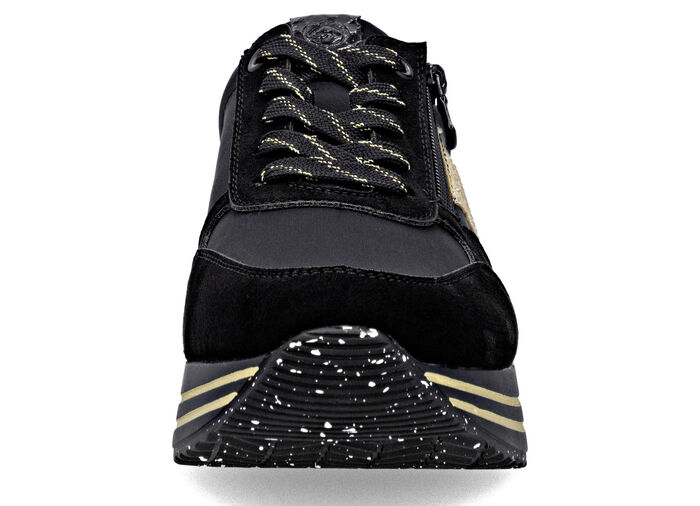 Remonte, trendy damessneakers, breedte G, met uitneembaar voetbed SCHWARZ-GOLD