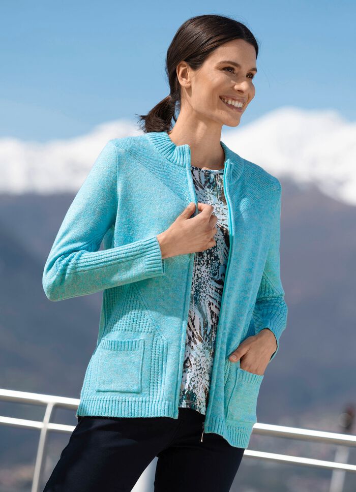 Vestje van melange garen 