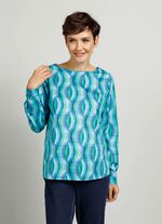 Slip-on blouse met een harmonieus kleurenspel 