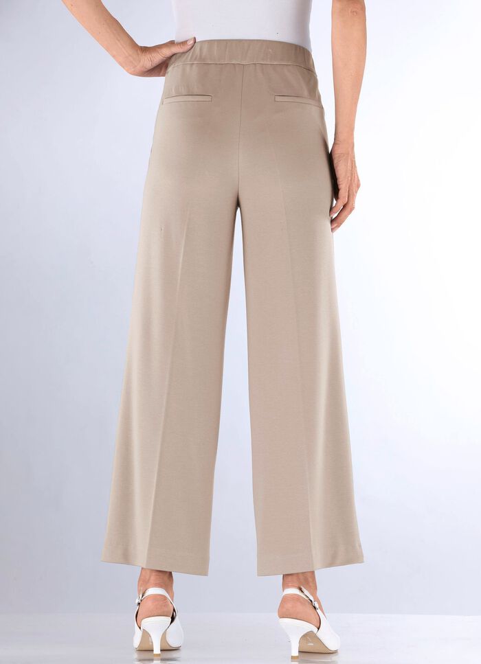 Enkellange broek met wijde pijpen  